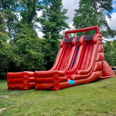 Slide ad acqua gonfiabile per adulti con 2 scivoli e 2 piscine in PVC commerciale