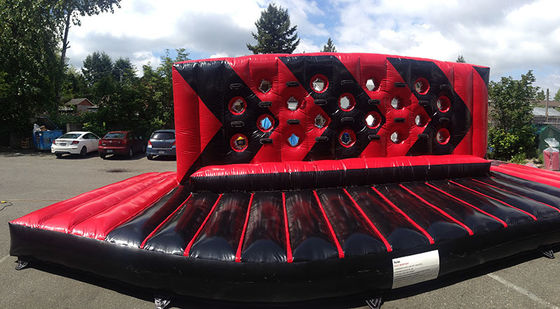 Blower Interactive Sport Game Challenge Inflatabile Whack Wall WipeOut Gioco di pugni