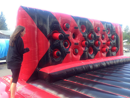 Blower Interactive Sport Game Challenge Inflatabile Whack Wall WipeOut Gioco di pugni