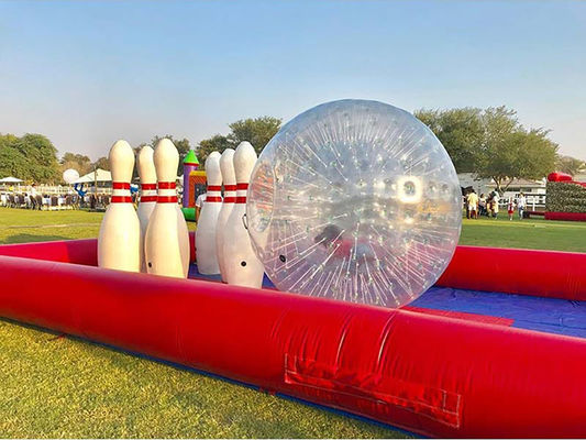 Gioco a palla e a bowling gonfiabile personalizzato per divertimenti di festa di team building