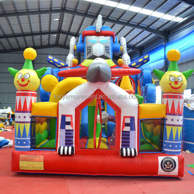 Trampolino personalizzato di piccole dimensioni gonfiabile meccanico Ares Fun City Bouncer Combo Slide