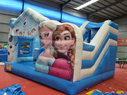 Passeggiata personalizzata per bambini Trampolino gonfiabile Principessa Elsa Castle Combo Salto scivolo