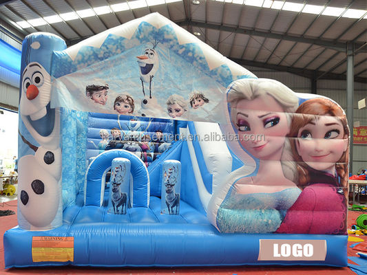 Passeggiata personalizzata per bambini Trampolino gonfiabile Principessa Elsa Castle Combo Salto scivolo