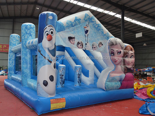 Passeggiata personalizzata per bambini Trampolino gonfiabile Principessa Elsa Castle Combo Salto scivolo