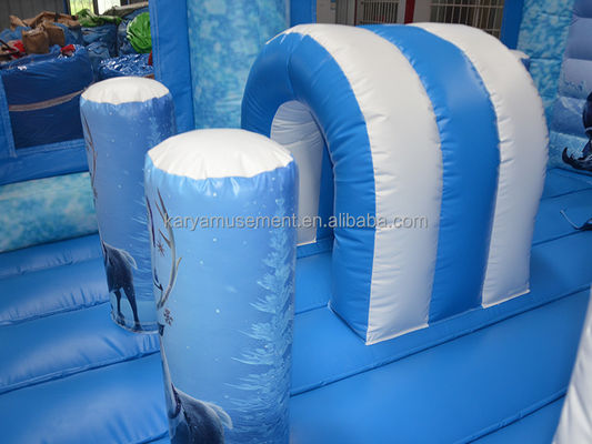 Passeggiata personalizzata per bambini Trampolino gonfiabile Principessa Elsa Castle Combo Salto scivolo