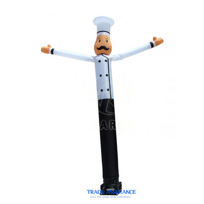 6m gonfiabile Chef Sky Dancing Air Tube Ballerino Uomo Modello agitando per la pubblicità all'aperto