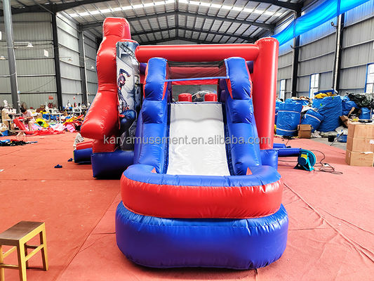 CE/EN71/EN14960 Certificato Bambini Inflatabile Spiderman Castello Salto salta con scivolo