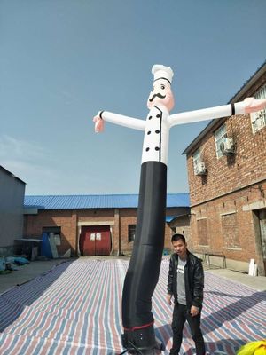 6m gonfiabile Chef Sky Dancing Air Tube Ballerino Uomo Modello agitando per la pubblicità all'aperto