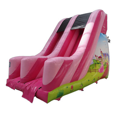 Noleggio commerciale PVC piccolo scivolo gonfiabile rosa con certificazione CE/EN71/EN14960