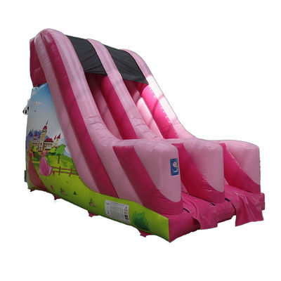 Noleggio commerciale PVC piccolo scivolo gonfiabile rosa con certificazione CE/EN71/EN14960