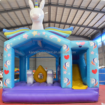 Unisex PVC Raffinato Rainbow Unicorn Inflatabile Bouncer Salto Castello per Parco giochi