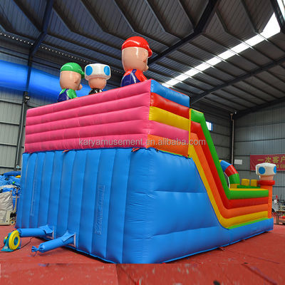 Gamma d'età 14 anni in su Gioco di parco giochi per bambini in PVC portatile gonfiabile Mario City