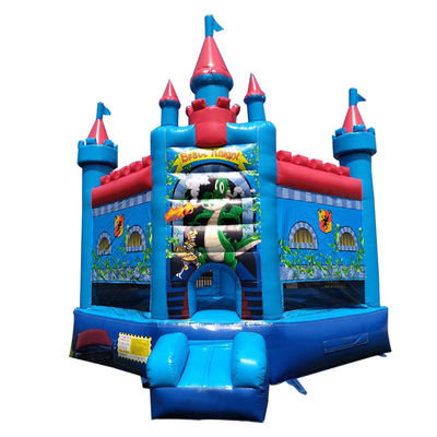 Personalizza Accepted Brave Knight Blue Bounce House Castello gonfiabile per il cortile di casa