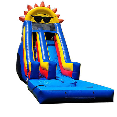 Piscine staccabili Affitti di appartamenti commerciali in PVC a tema solare Scivolo d'acqua gonfiabile