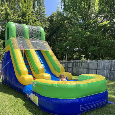 Commerciale asciutto e bagnato 25ft slitta gonfiabile con piscina giochi d'acqua estivi bambini