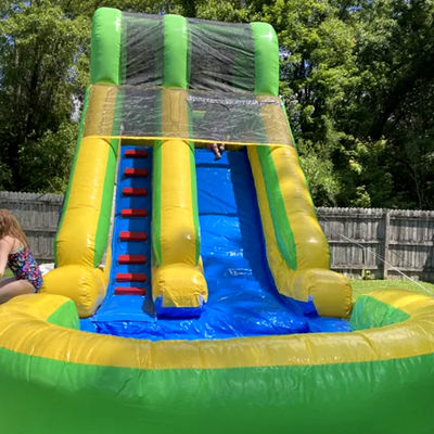 Commerciale asciutto e bagnato 25ft slitta gonfiabile con piscina giochi d'acqua estivi bambini