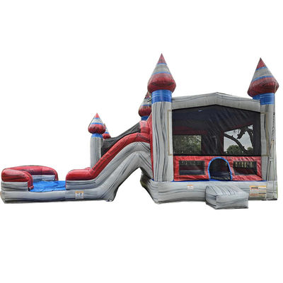 Bambini unisex giocano a una casa gonfiabile con piscina scivolosa e materiale PVC commerciale