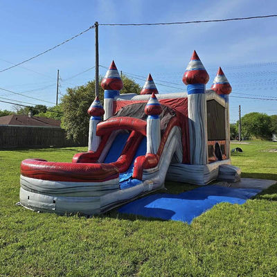 Bambini unisex giocano a una casa gonfiabile con piscina scivolosa e materiale PVC commerciale