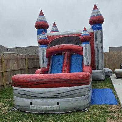 Bambini unisex giocano a una casa gonfiabile con piscina scivolosa e materiale PVC commerciale