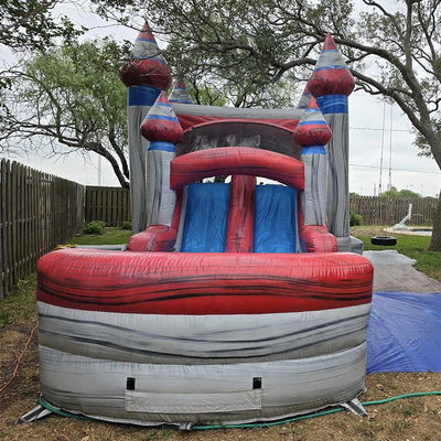 Bambini unisex giocano a una casa gonfiabile con piscina scivolosa e materiale PVC commerciale