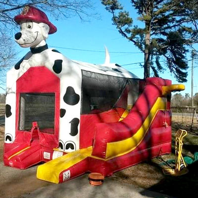 Dalmata Dog Bounce House Inflatabile Castello Bouncer House con scivolo e accessori