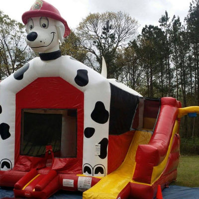 Dalmata Dog Bounce House Inflatabile Castello Bouncer House con scivolo e accessori