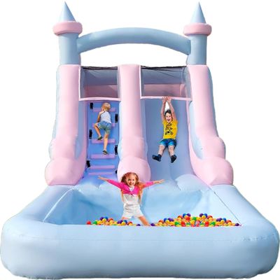 Intrattenimento all'aperto e all'interno Scivolo idraulico gonfiabile a colori chiari con piscina