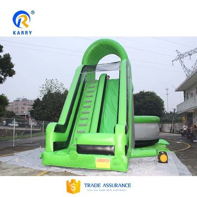 Green Air Slide con stile trampolino Free Fall Stunt Jump Airbag gonfiabile