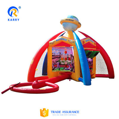 Unisex PORTABLE Carnevale gonfiabile 5 in 1 Gioco Calcio/Basketball Sport interattivi