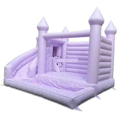 Castello decorativo gonfiabile in PVC di qualità commerciale con pozzo a palla e scivolo