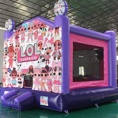 Blower inclusa casa gonfiabile viola rimbalzo per ragazze LOL cross-dressing party