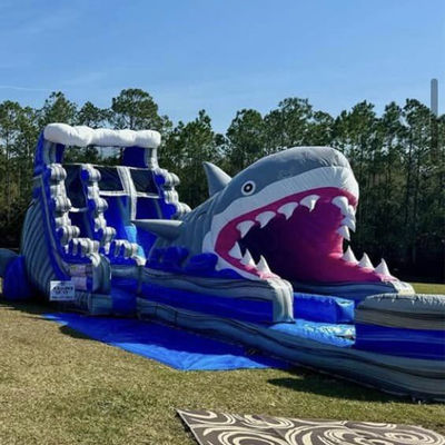 Slide d'acqua gonfiabile a taglia personalizzata con scivolo e piscina
