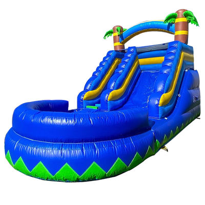 Piccolo scivolo d'acqua gonfiabile con piscina Palma d'estate Klein Blu Bambino giocattoli scivolo gioco