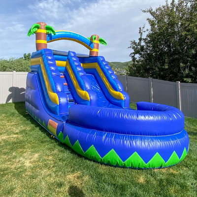 Piccolo scivolo d'acqua gonfiabile con piscina Palma d'estate Klein Blu Bambino giocattoli scivolo gioco