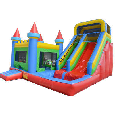Personalizzare accettazione PVC rosso e blu giochi gonfiabili Bouncer House Slide per bambini