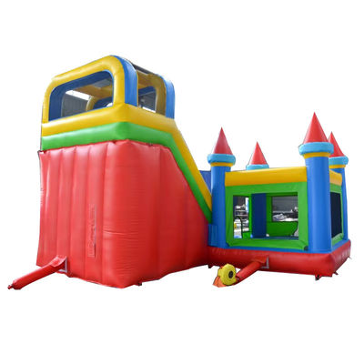 Personalizzare accettazione PVC rosso e blu giochi gonfiabili Bouncer House Slide per bambini
