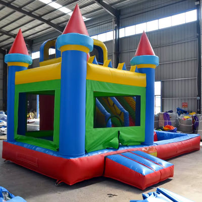 Personalizzare accettazione PVC rosso e blu giochi gonfiabili Bouncer House Slide per bambini