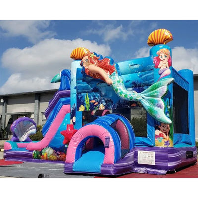Bambini Bouncy Castle Tema sirena Casa gonfiabile con colorato personalizzato