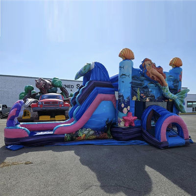 Bambini Bouncy Castle Tema sirena Casa gonfiabile con colorato personalizzato