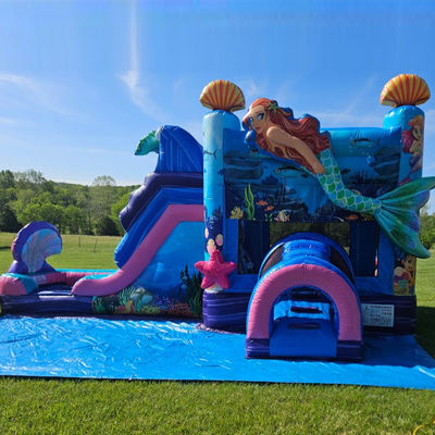 Bambini Bouncy Castle Tema sirena Casa gonfiabile con colorato personalizzato