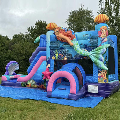 Bambini Bouncy Castle Tema sirena Casa gonfiabile con colorato personalizzato