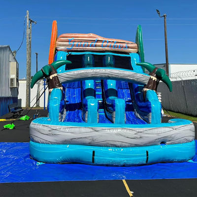 Tavolo da surf in PVC commerciale, doppi scivoli, scivolo d'acqua, noleggio per feste, spedizioni espresse