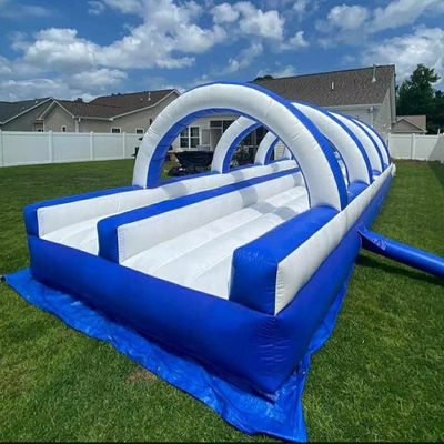 Slide d'acqua a colori personalizzati gonfiabile con grande piscina d'acqua 12x3x3m o dimensione personalizzata
