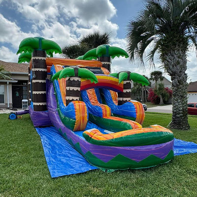 Palme Castello rimbalzante con scivolo PVC Casa rimbalzante gonfiabile e accessori