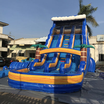 Dimensioni personalizzate scivolo commerciale in PVC gonfiabile con piscina e scala rimovibile