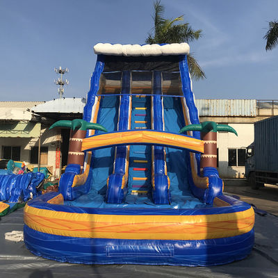 Dimensioni personalizzate scivolo commerciale in PVC gonfiabile con piscina e scala rimovibile