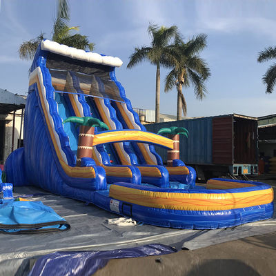Dimensioni personalizzate scivolo commerciale in PVC gonfiabile con piscina e scala rimovibile