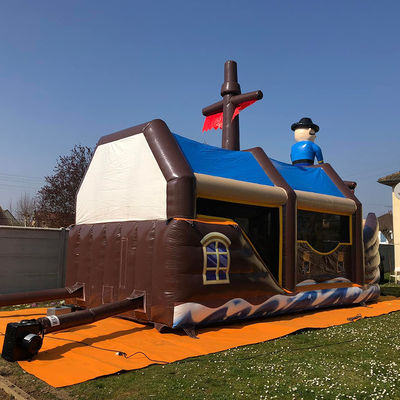 Personalizzare accettabile durevole tema nave pirata casa gonfiabile rimbalzo per bambini festa