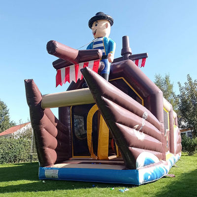 Personalizzare accettabile durevole tema nave pirata casa gonfiabile rimbalzo per bambini festa