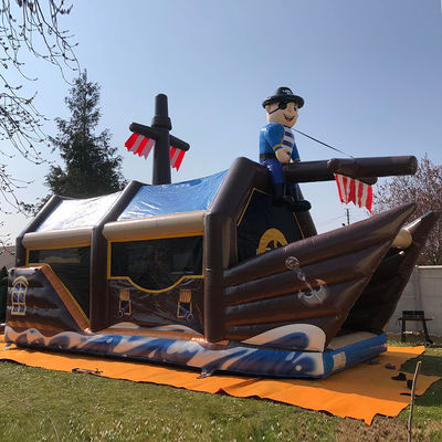 Personalizzare accettabile durevole tema nave pirata casa gonfiabile rimbalzo per bambini festa